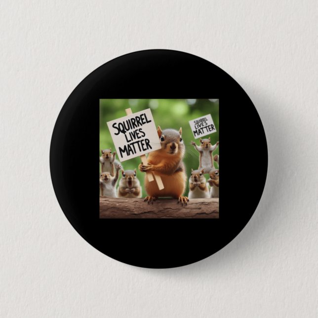 Squirrel Lives Sticker Knapp (Framsida)