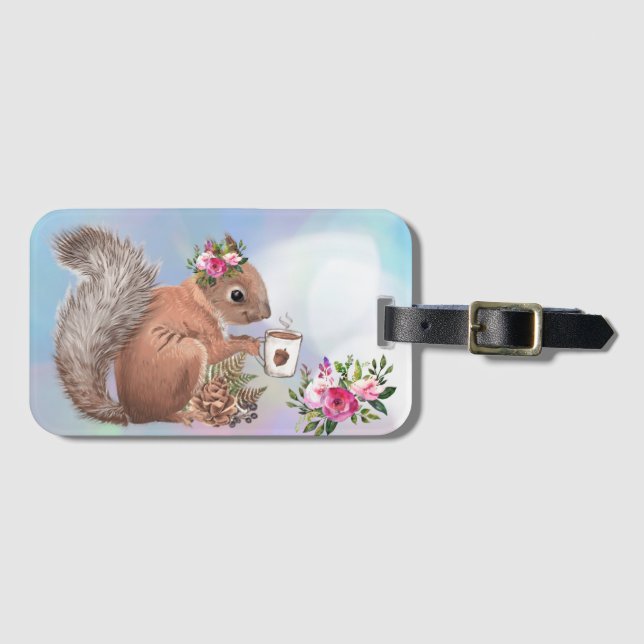 Squirrel Luggage Tag Bagagebricka (Framsida horisontal)
