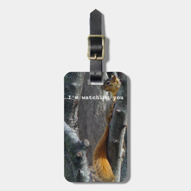 Squirrel Luggage Tag Bagagebricka (Vertikal Framsida)