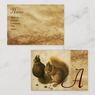 SQUIRREL MED NÖT Monogram Visitkort