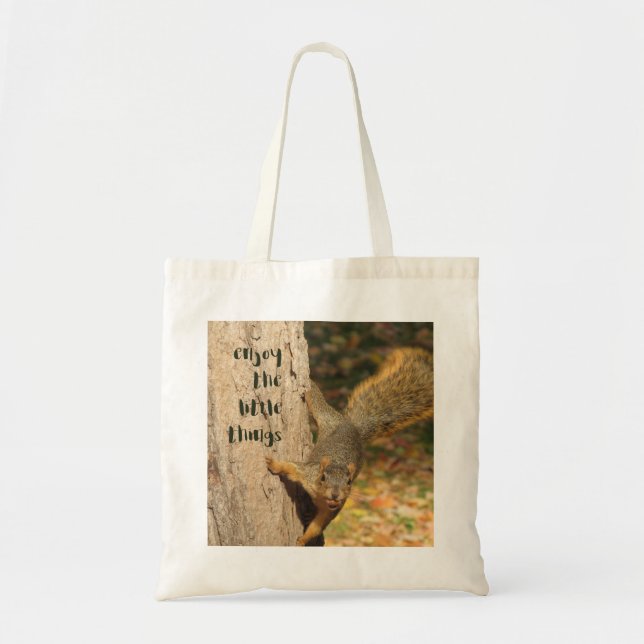 Squirrel Njoy Sak Tote Bag Tygkasse (Framsidan)
