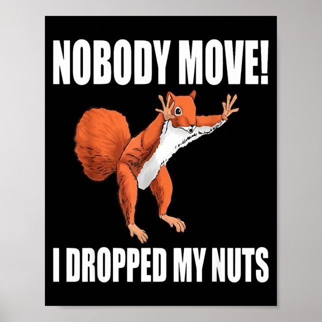 Squirrel Nobody Move I Dropped My Nuts  Poster (Framsidan)