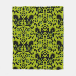 Squirrel Nordic Scandinavian FolArt Fleecefilt