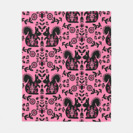 Squirrel Nordic Scandinavian FolArt Fleecefilt