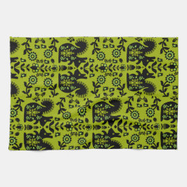 Squirrel Nordic Scandinavian FolArt Kökshandduk