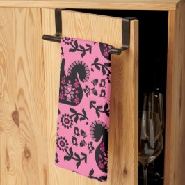 Squirrel Nordic Scandinavian FolArt Kökshandduk