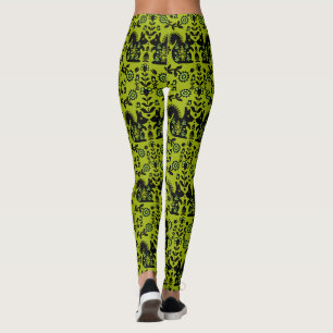 Squirrel Nordic Scandinavian FolArt Leggings