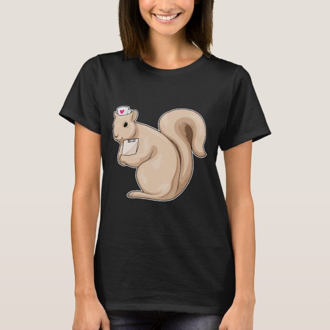Squirrel Nurse Heart T Shirt (Framsida)