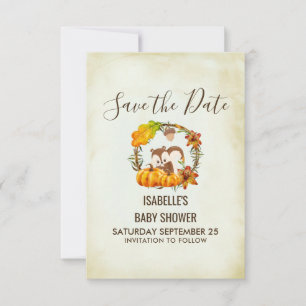 Squirrel och Pumpkins Rustic WAN STD Spara Datumet
