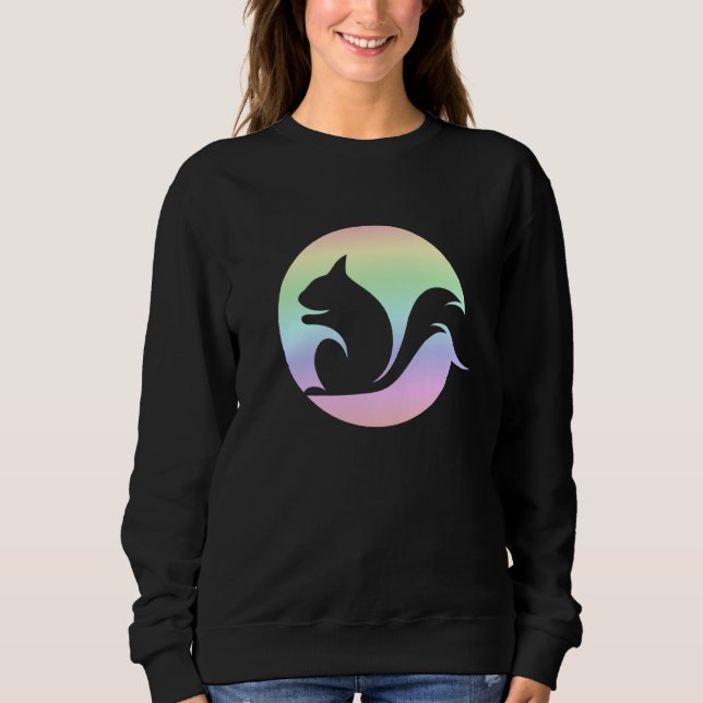 Squirrel Pastel Rainbow Love Squirrel Sunset T Shirt (Framsida)