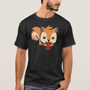 Squirrel Pocket Funny Squirrel Kid Älskare Kawaii T Shirt