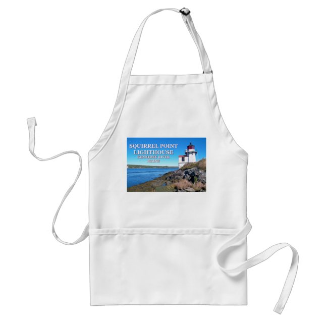 Squirrel Point Lighthouse Maine Cooking Apron Förkläde (Framsidan)