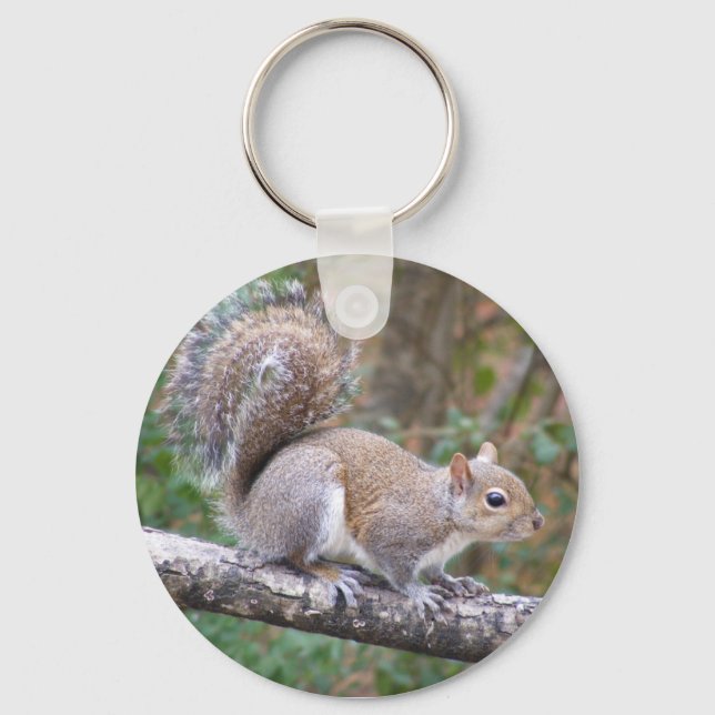 Squirrel Posing Nyckelring (Framsida)