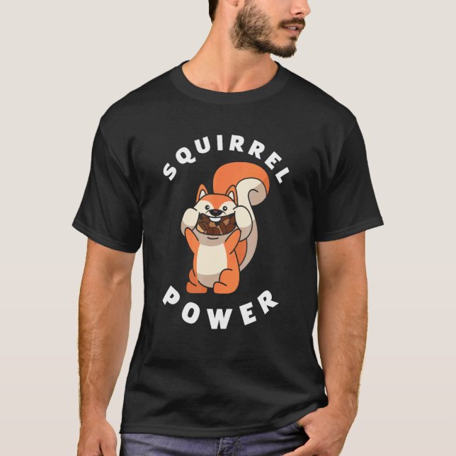 Squirrel Power  Squirrel T Shirt (Framsida)