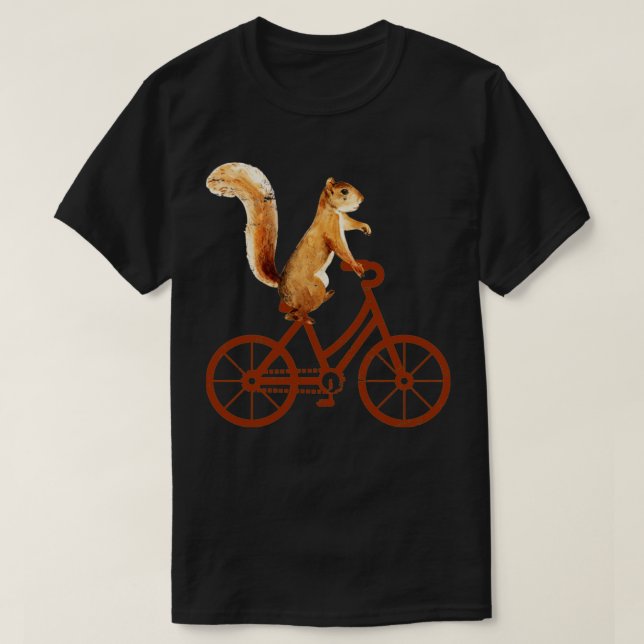Squirrel Riding Bicycle Squirrel T Shirt (Design framsida)