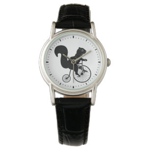Squirrel Riding Penny Farthing Bike Armbandsur