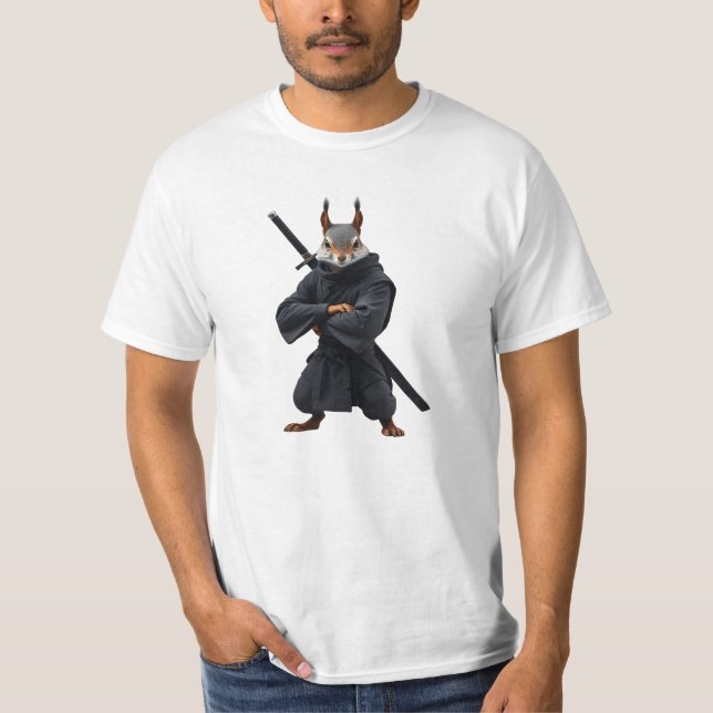 Squirrel Samurai T Shirt (Framsida)