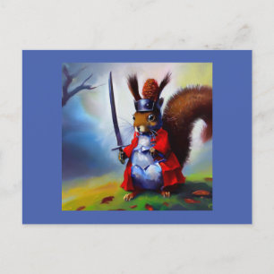 Squirrel Samurai Vykort