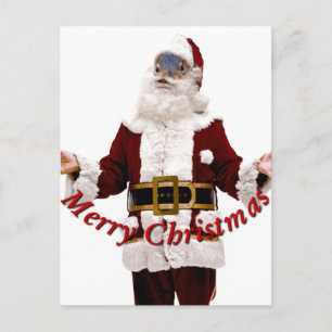 Squirrel Santa-God jul_ Helg Vykort