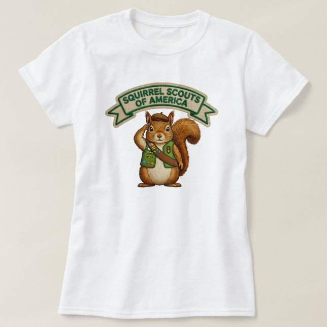 Squirrel Scout T Shirt (Design framsida)