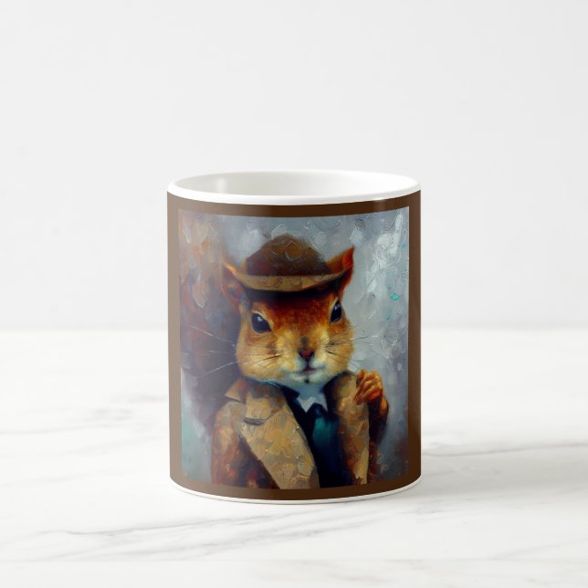 Squirrel Sherlock Holmes Kaffemugg (Center)