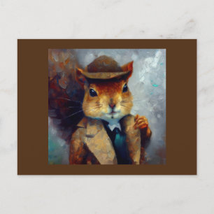 Squirrel Sherlock Holmes Vykort