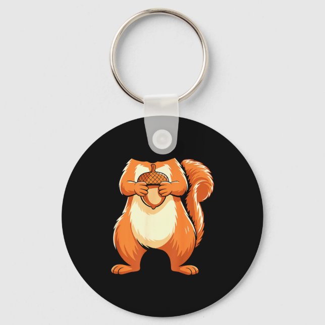 Squirrel Shirt Adult Men Women Kids Body Squirrel  Nyckelring (Framsida)