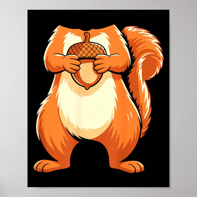 Squirrel Shirt Adult Men Women Kids Body Squirrel  Poster (Framsidan)
