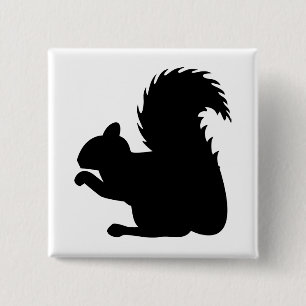 Squirrel Silhouette Knapp