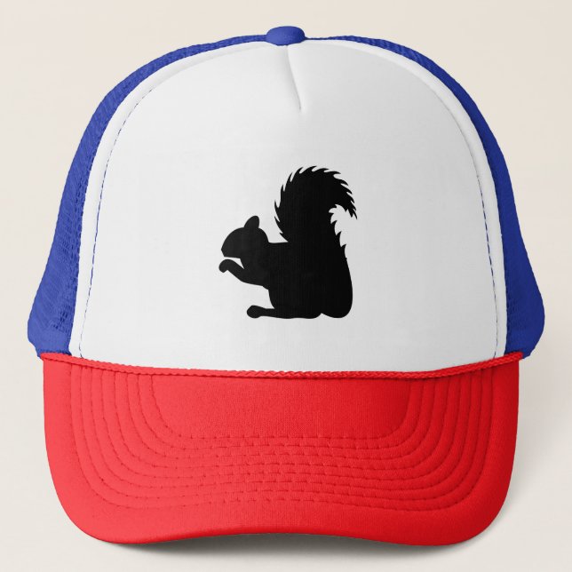 Squirrel Silhouette Truckerkeps (Framsida)