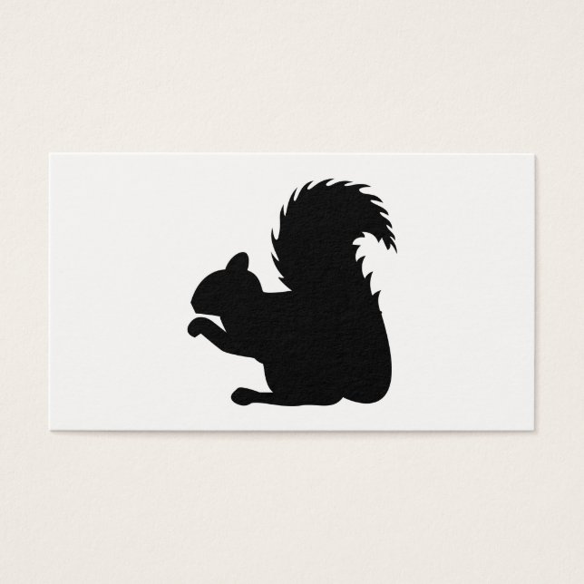 Squirrel Silhouette Visitkort (Framsidan)