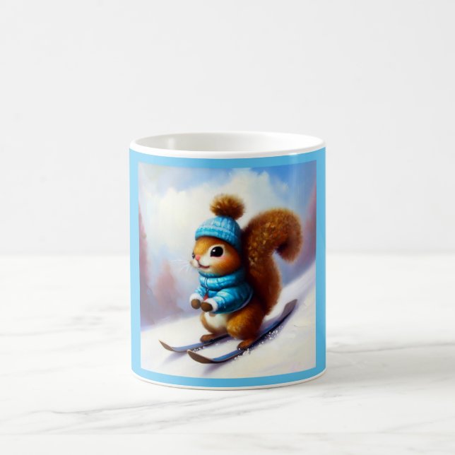 Squirrel Skiing Kaffemugg (Center)