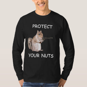 Squirrel skyddar din Nöt Funny Rude Quote Sayin T Shirt