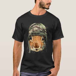 Squirrel Soldier Veteran Army Squirrel Rodent Anim T Shirt