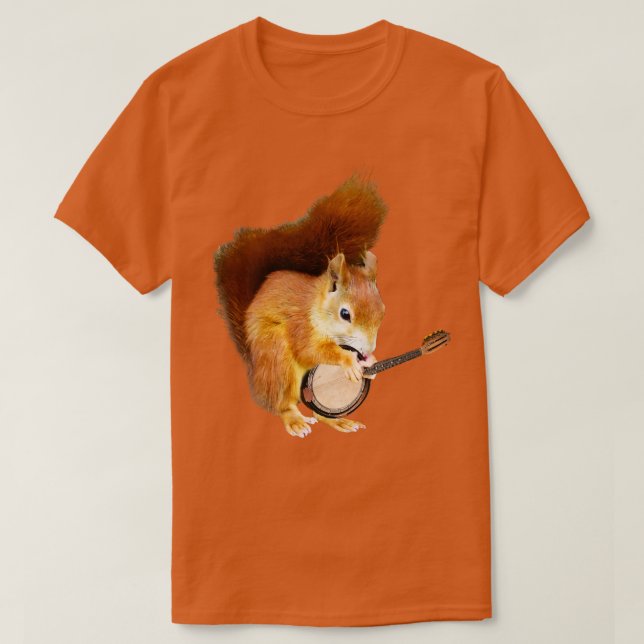 Squirrel Speluting Banjo T Shirt (Design framsida)