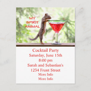 Squirrel Spirit Animal Inbjudningar