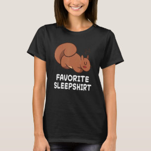 Squirrel Squirrels Nap Sleeping Pajama Natt T Shirt
