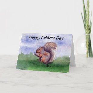 Squirrel Study Fars dag Card Kort