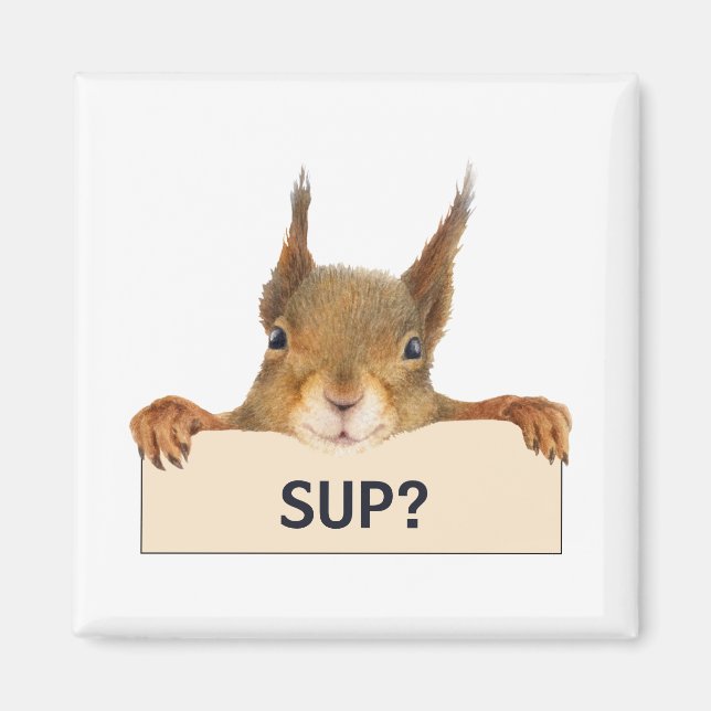 Squirrel SUP? Anpassningsbar Magnet (Framsidan)
