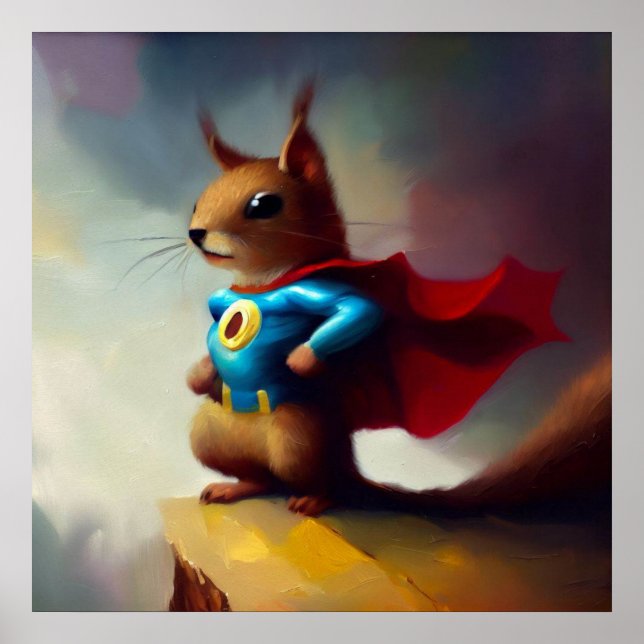 Squirrel Superhjälte Poster (Framsidan)