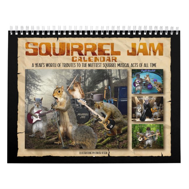 Squirrel Sylt - Nutty Musician Calendar Kalender (Omslag)