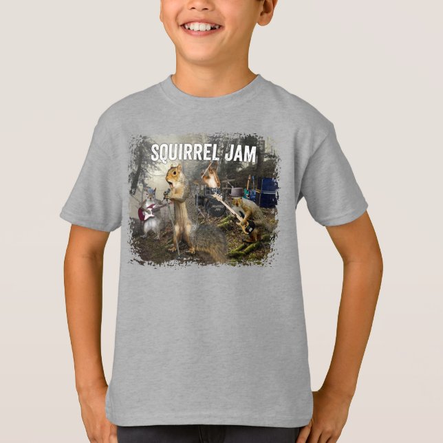 Squirrel Sylt - roligt sten-band T Shirt (Framsida)
