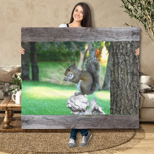 Squirrel Throw Blanket, Squirrel Älskare-gåvor Fleecefilt