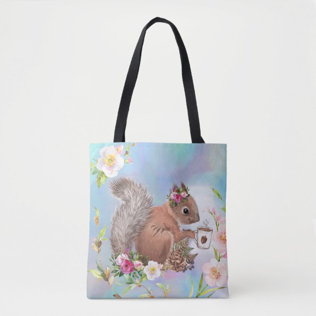 Squirrel Tote Bag Tygkasse (Framsida)