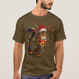 Squirrel Ugly jul Cute Squirrel Julafton Ljus T Shirt