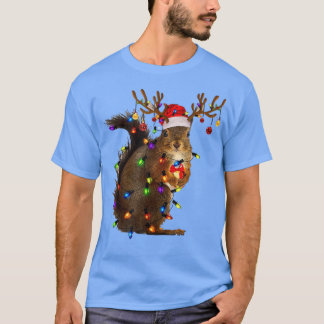 Squirrel Ugly jul Cute Squirrel Julafton Ljus T Shirt