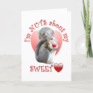 Squirrel Valentine Helgkort