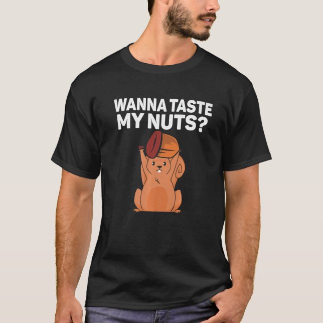 Squirrel Wanna smakar min nöt T Shirt (Framsida)