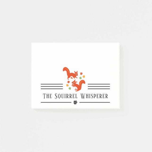 Squirrel Whisperer Post-it Block (Framsida)