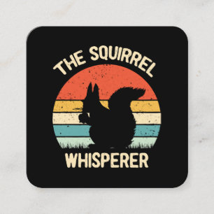 Squirrel Whisperer Squirres Älskare Gift Fyrkantigt Visitkort